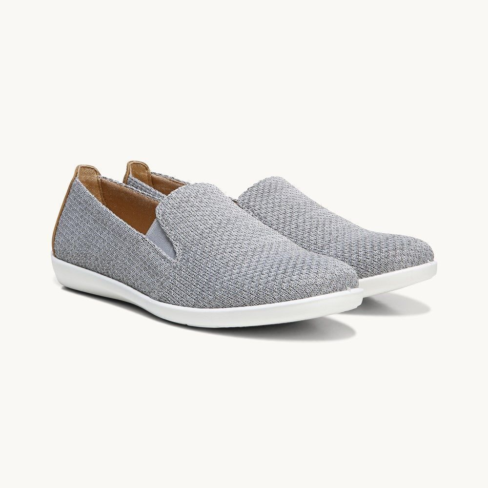 LifeStride Next Level Grey Knit Comfort Slip On Loafers Shoes‎ Sz 8 M